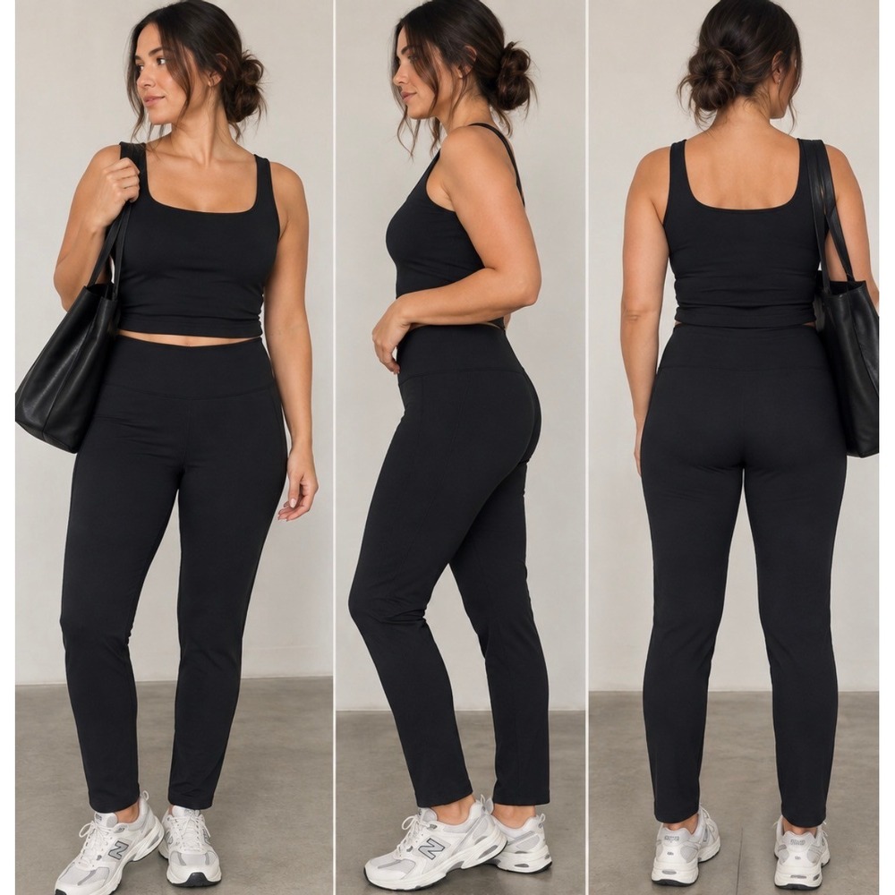 J. Jill Wearever Smooth-Fit Slim Leg Pants Black XL Tall Minimalist Ponte Style